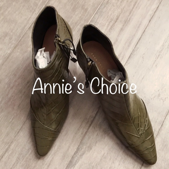ZARA Ankle Boots:Khaki, US 6.5, 7.5, 8/EUR 37, 38, 39 - Picture 2 of 8